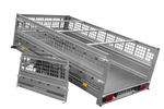 Charger l'image dans la galerie, Remorque légère 264x150 UNITRAILER GARDEN 265 KIPP avec ridelles grillagées, châssis H-0 et bâche bleue