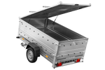 Charger l'image dans la galerie, Remorque un essieu 230x125 UNITRAILER GARDEN 230 KIPP avec côtés BIS et couverture en aluminium
