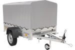 Charger l'image dans la galerie, Remorque 750 kg 200 x 125 avec bâche haute et arceau Garden Trailer 201 KIPP
