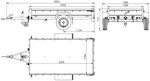 Charger l'image dans la galerie, Remorque pour auto 230 x 125 cm Garden Trailer 230 KIPP
