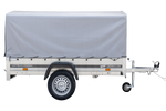 Charger l'image dans la galerie, Remorque routière avec bâche haute, arceau H-800 et roue jockey 230x125 Garden Trailer 230 KIPP
