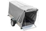 Charger l'image dans la galerie, Remorque routière avec bâche haute (110 cm), arceau (110 cm) et roue jockey 230x125 Garden Trailer 230 KIPP
