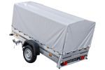 Charger l'image dans la galerie, Remorque routière avec bâche haute, arceau H-800 et roue jockey 230x125 Garden Trailer 230 KIPP
