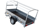 Charger l'image dans la galerie, Remorque routière avec bâche haute bleue, arceau H-800 et roue jockey 230x125 Garden Trailer 230 KIPP
