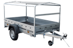 Charger l'image dans la galerie, Remorque routière avec bâche haute bleue, arceau H-800 et roue jockey 230x125 Garden Trailer 230 KIPP
