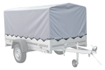 Charger l'image dans la galerie, Remorque routière avec bâche haute, arceau H-800 et roue jockey 230x125 Garden Trailer 230 KIPP
