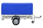 Charger l'image dans la galerie, Remorque routière avec bâche haute bleue, arceau H-800 et roue jockey 230x125 Garden Trailer 230 KIPP

