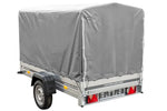 Charger l'image dans la galerie, Remorque routière avec bâche haute (110 cm), arceau (110 cm) et roue jockey 230x125 Garden Trailer 230 KIPP
