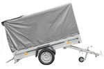 Charger l'image dans la galerie, Remorque routière avec bâche haute (110 cm), arceau (110 cm) et roue jockey 230x125 Garden Trailer 230 KIPP
